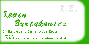 kevin bartakovics business card